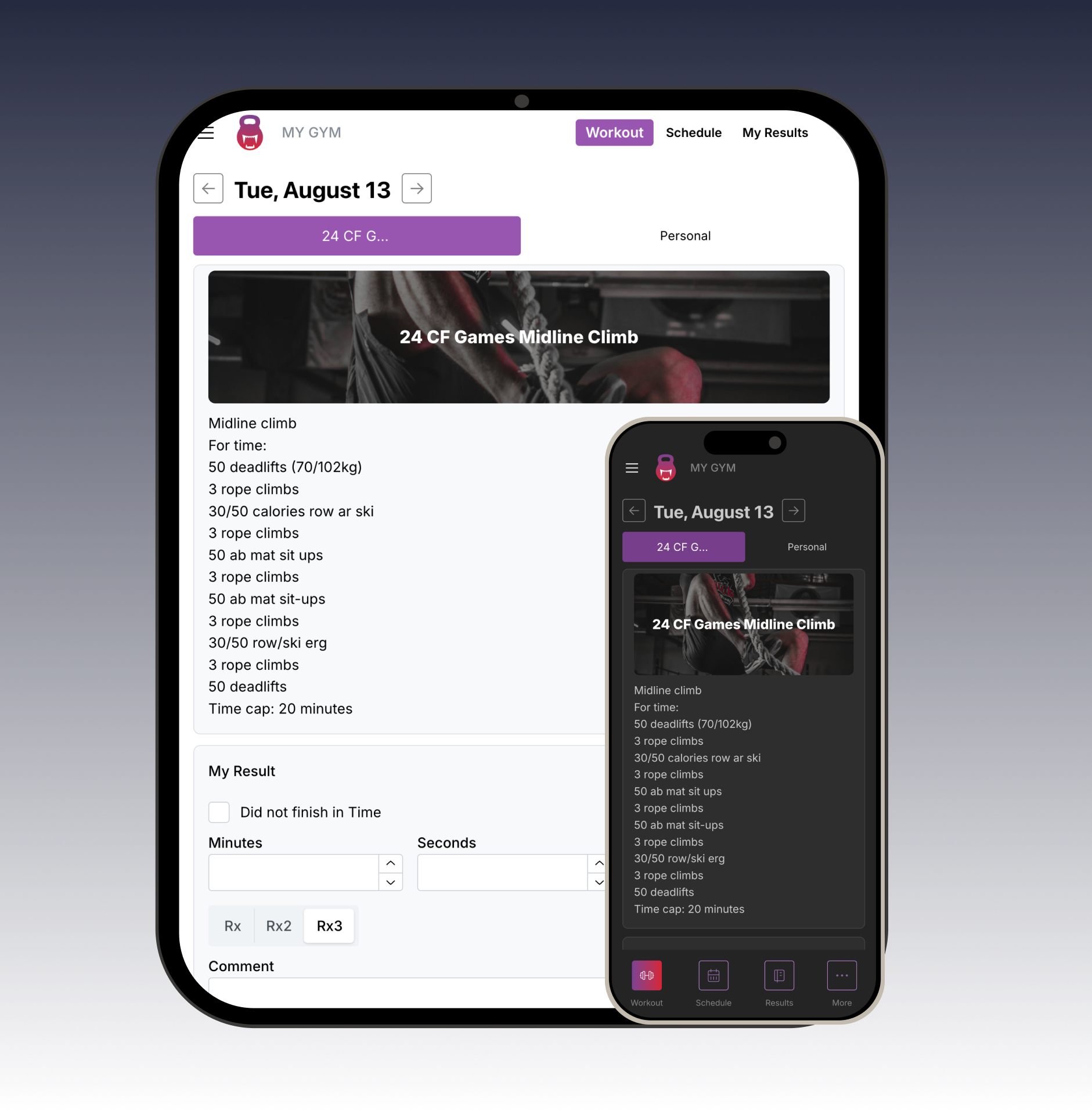 Workout programming view